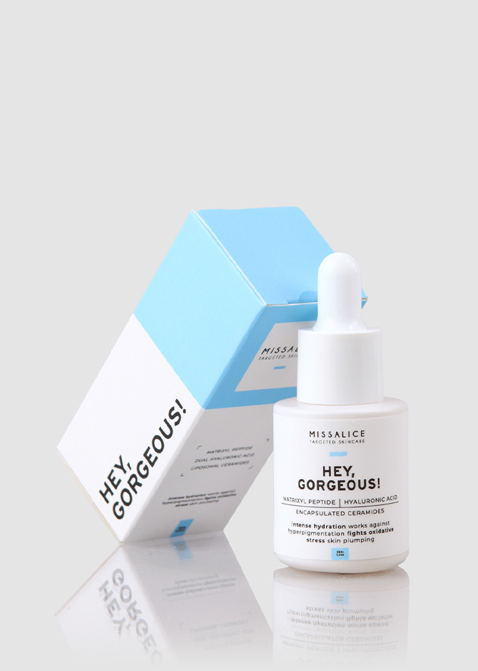 HEY, GORGEOUS! / Intensely Hydrating Serum with Peptides, Hyaluronic Acid and Ceramides